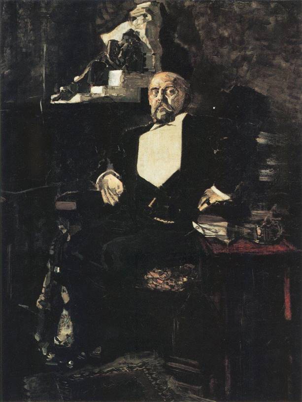  Михаил Врубель. 
 Портрет С.И. Мамонтова. 
 Mikhail Vrubel. 
 Portrait of the S.I. Mamontov. 