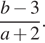  дробь: числитель: b минус 3, знаменатель: a плюс 2 конец дроби . 