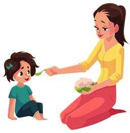 https://cdn2.vectorstock.com/i/1000x1000/10/71/mother-spoon-feeding-her-little-daughter-sitting-vector-14701071.jpg