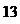 Надпись: 13 