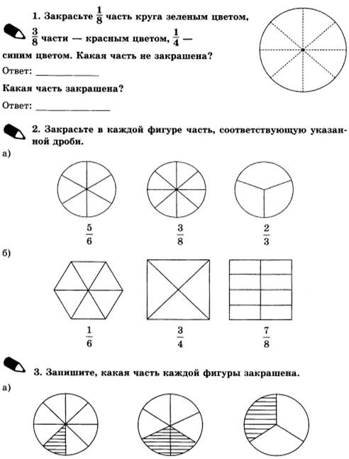 Какую часть круга изображенного на рисунке составляет заштрихованная фигура