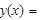 y(x) =