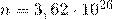 n=3,62 \cdot 10^{26}