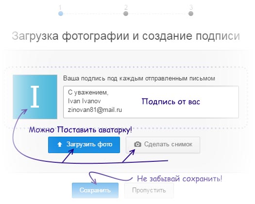 Изображение и подпись