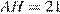 AH=21