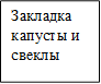 Закладка капусты и свеклы