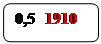 Скругленный прямоугольник: 0,5   1910