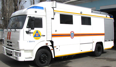 Автомобили для перевозки отделения военизированных горноспасательных частей МЧС России (на базе КАМАЗ-4308-НЗ)
