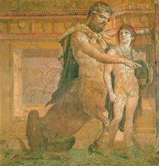 Файл:Chiron instructs young Achilles - Ancient Roman fresco.jpg