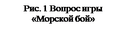 Надпись: Рис. 1 Вопрос игры «Морской бой»

