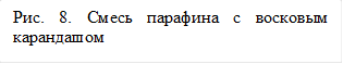 Рис. 8. Смесь парафина с восковым карандашом   





