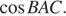  косинус BAC.