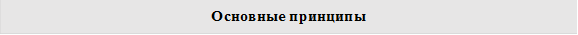 Основные принципы