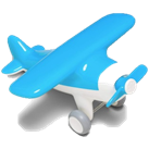 Первый самолет. Игрушечный самолет (цвет голубой) Kid O: продажа ...