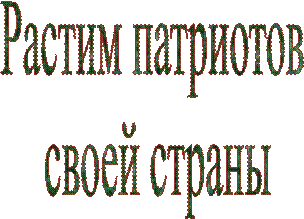 Растим патриотов
 своей страны