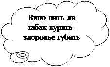 Выноска-облако: Вино пить ла табак курить-здоровье губить

