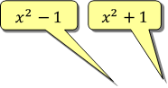 x^2-1,x^2+1