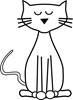 cat clip art black and white outline - Google Search | Gatinhos, Desenhos