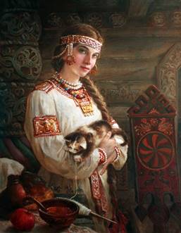 девушка в венце