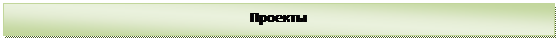 Надпись: Проекты