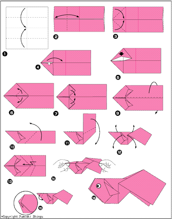 Рыба оригами схема