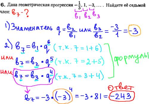 ГИА по математике 2014 - решение задачи, геометрическая прогрессия