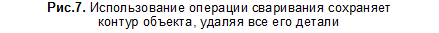 Рис.7. Использование операции сваривания сохраняет 
контур объекта, удаляя все его детали
