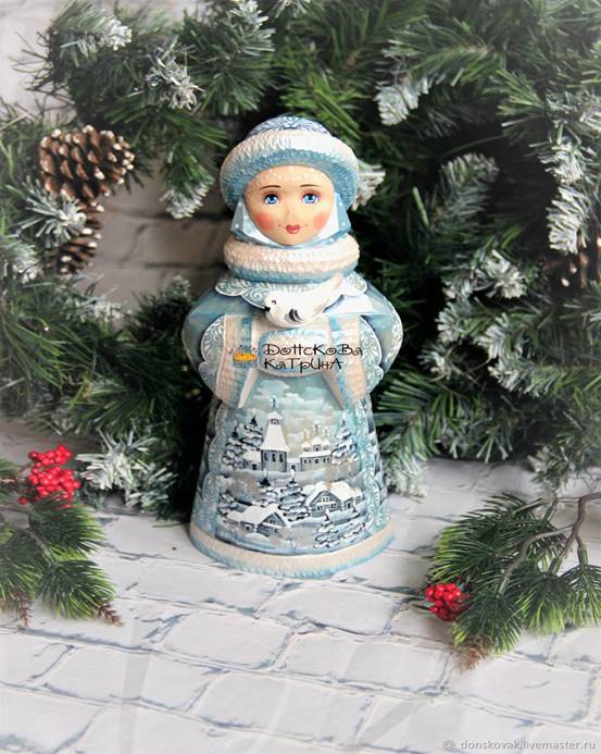 Большая снегурочка №2 (деревянная, резная, расписная) – заказать на Ярмарке  Мастеров – IX1J1RU | Дед Мороз и Снегурочка, Москва