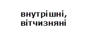 внутрішні, вітчизняні