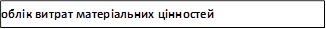 облік витрат матеріальних цінностей