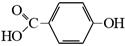 4-гидроксибензолкарбоновая кислота, 4-гидрокси-1-карбоксибензол структурная формула