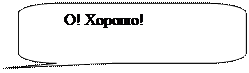 Скругленная прямоугольная выноска:        О! Хорошо!