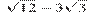 \sqrt{12}-3\sqrt{3}