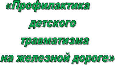 «Профилактика
   детского
     травматизма 
      на железной дороге»
