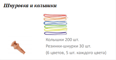 Шнуровка и колышки