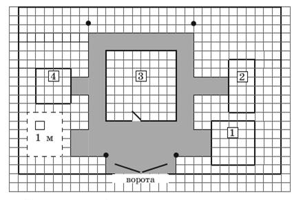 На рисунке изображена комната прямоугольной формы с одной дверью