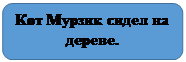 Скругленный прямоугольник: Кот Мурзик сидел на дереве. 