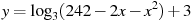 y=\log_3(242-2x-x^2)+3