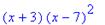 (x+3)*(x-7)^2