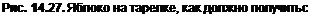 Text Box: Рис. 14.27. Яблоко на тарелке, как должно получиться 