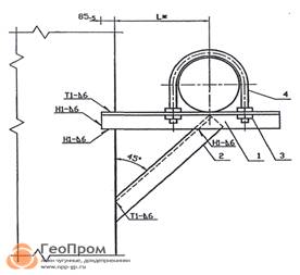 Неподвижная опора для полипропиленовых труб чертеж