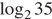  логарифм по основанию 2 35