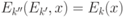 E_{k''}(E_{k'},x)=E_k (x) 