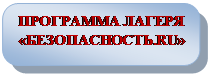 Скругленный прямоугольник: ПРОГРАММА ЛАГЕРЯ
«БЕЗОПАСНОСТЬ.RU»
