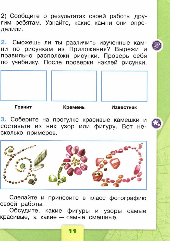 Вырежи из приложения картинки и расположи. Практическая работа определяем камни. Определяем камни окружающий мир 1 класс. Окружающий мир 1 класс Плешаков камни. Приложение окружающий мир 1 класс.