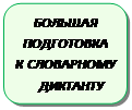 Скругленный прямоугольник: БОЛЬШАЯ
ПОДГОТОВКА
К СЛОВАРНОМУ ДИКТАНТУ
