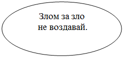 Овал: Злом за зло
 не воздавай.

