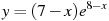 y=(7-x)e^{8-x}