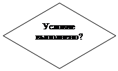 Блок-схема: решение: Условие выполнено?