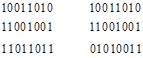 10011010		10011010
11001001		11001001
11011011		01010011

